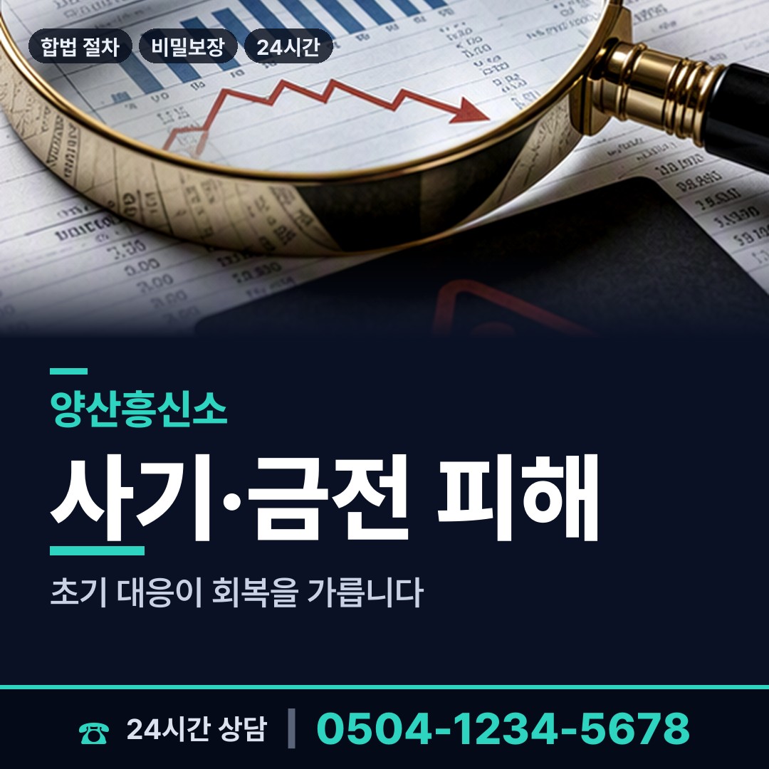 양산 평산동 온라인사기조사 상담 안내